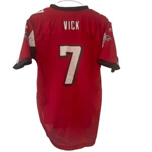 Reebok NFL‎ Youth Vick #7 Atlanta Falcons Jersey Football Red Youth L 14-16 EUC